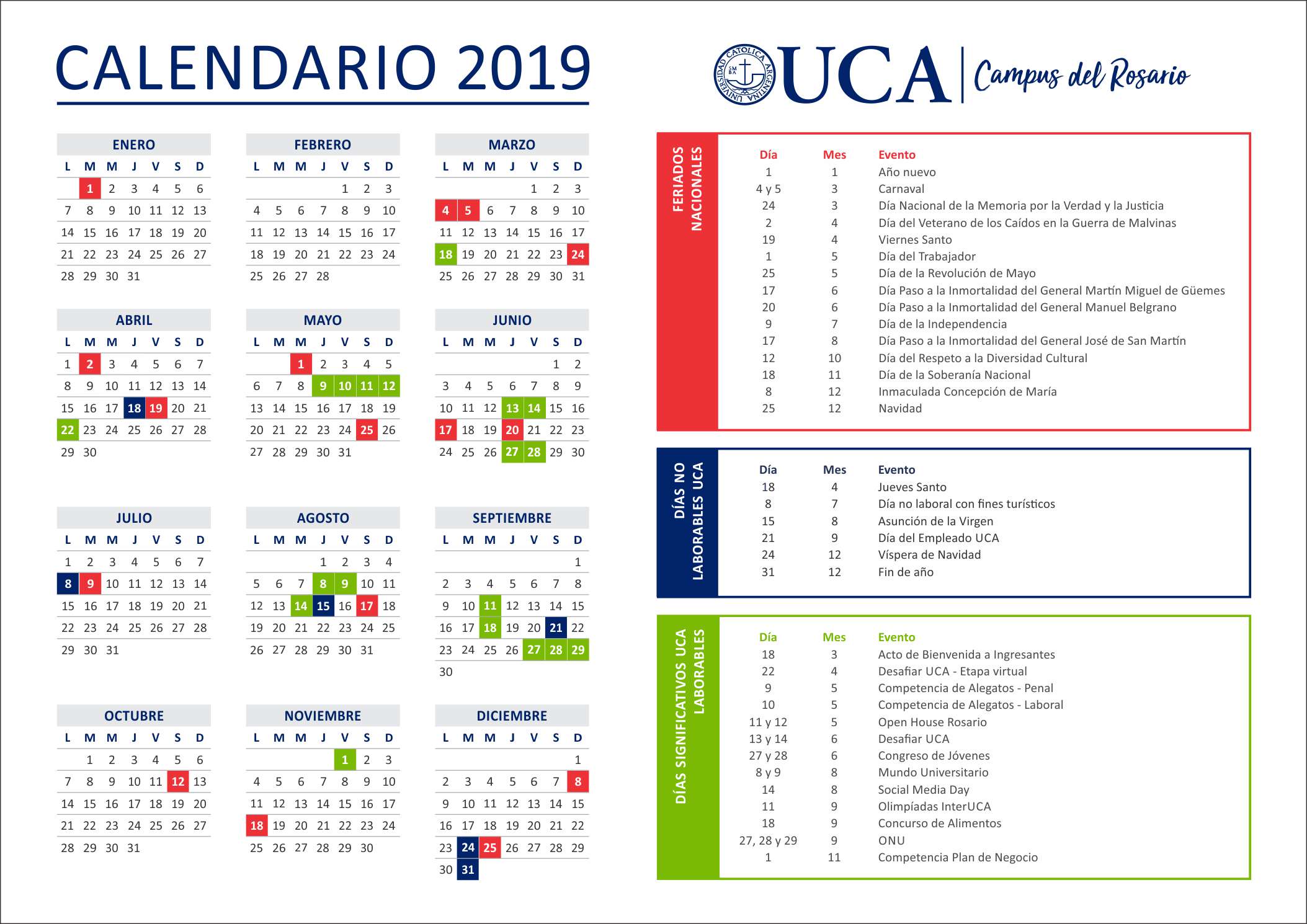 Calendario Uca Calendario aug 2021